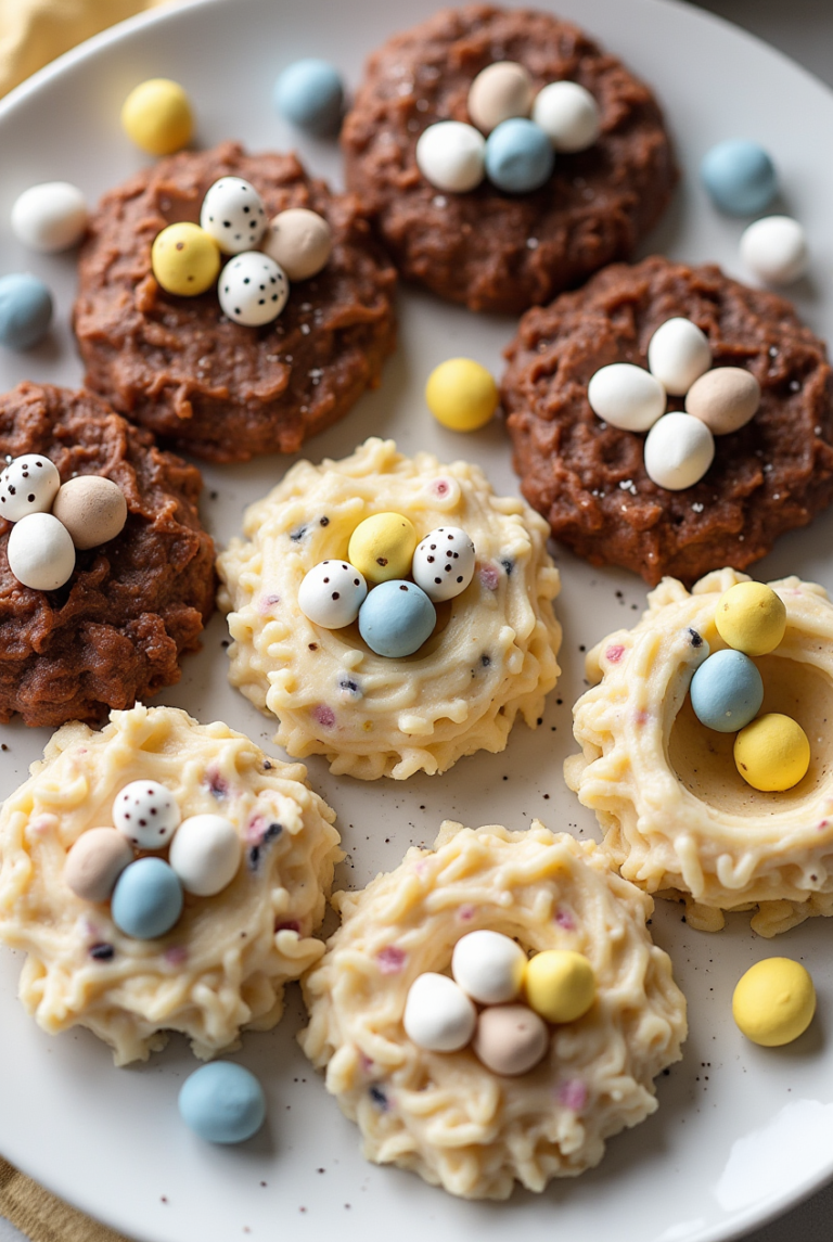 Best 3-Ingredient Easter Dessert Bird Nest Cookies