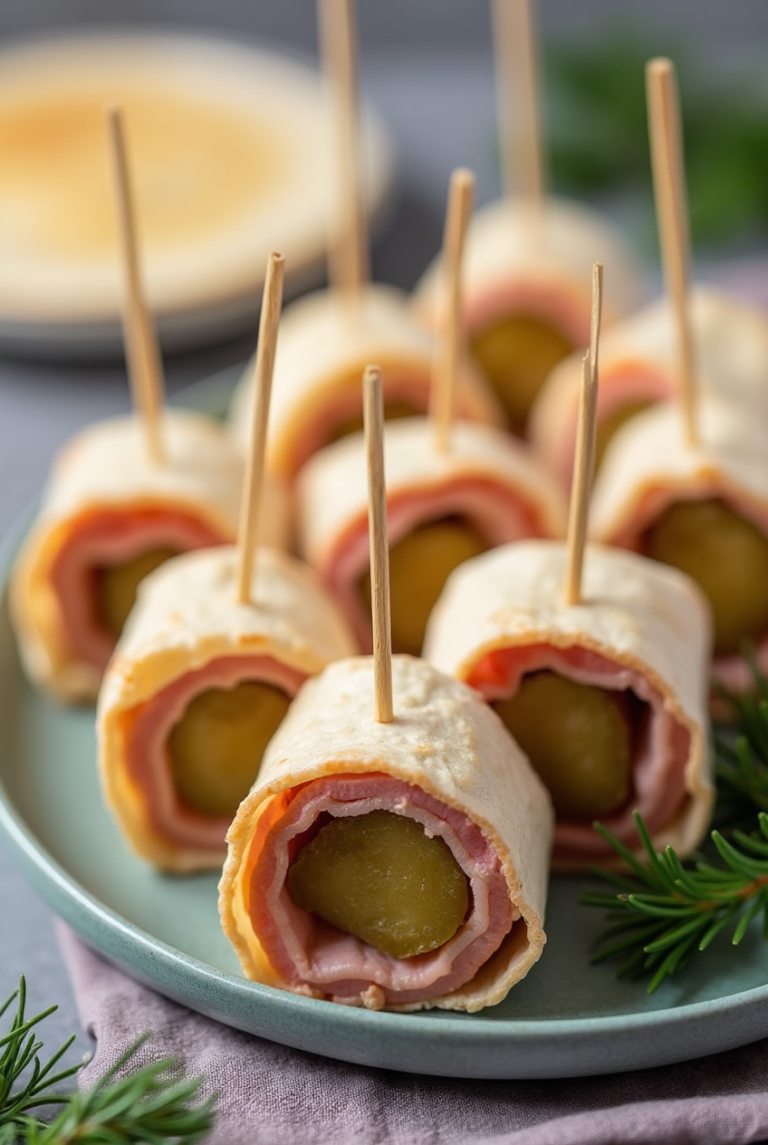 Ham and Pickle Roll Ups