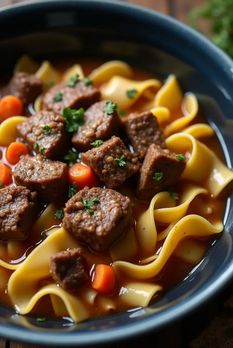 Slow Cooker Beef and Noodles