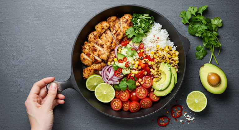 Street Corn Chicken Rice Bowl