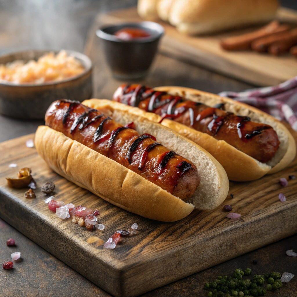 BBQ-Glazed Hot Dogs