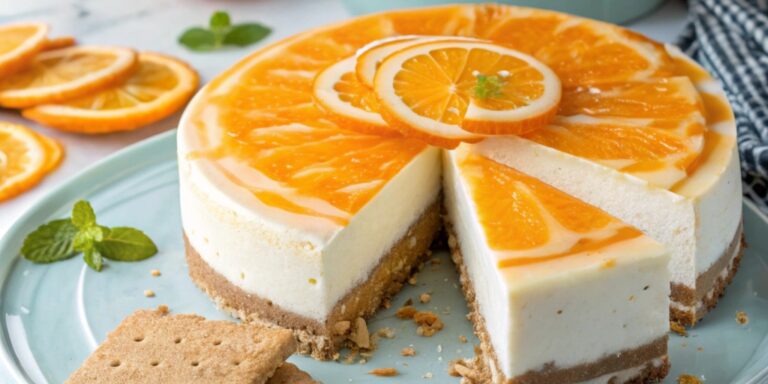 No-Bake Orange Creamsicle Cheesecake
