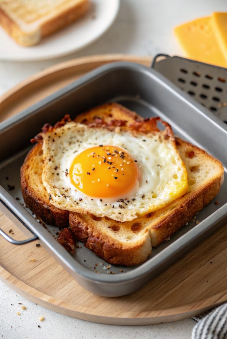 Air Fryer Egg and Cheese Toast