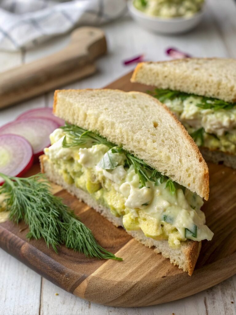 Pickle Egg Salad Sandwich