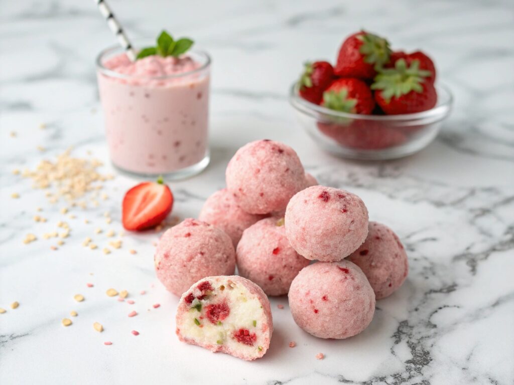Strawberry Cheesecake Protein Balls