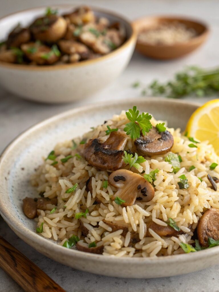 Mushroom Rice Pilaf