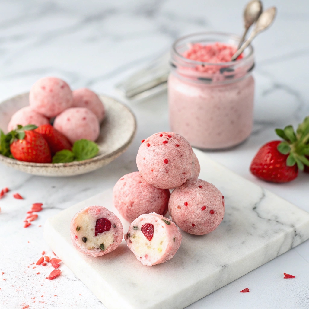 Strawberry Cheesecake Protein Balls