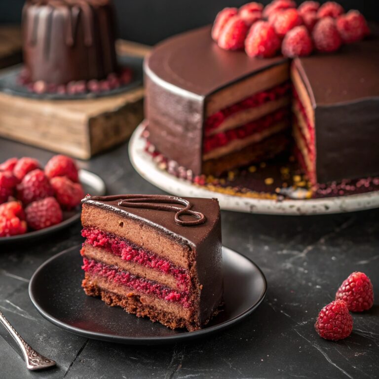 Chocolate Raspberry Truffle Cake