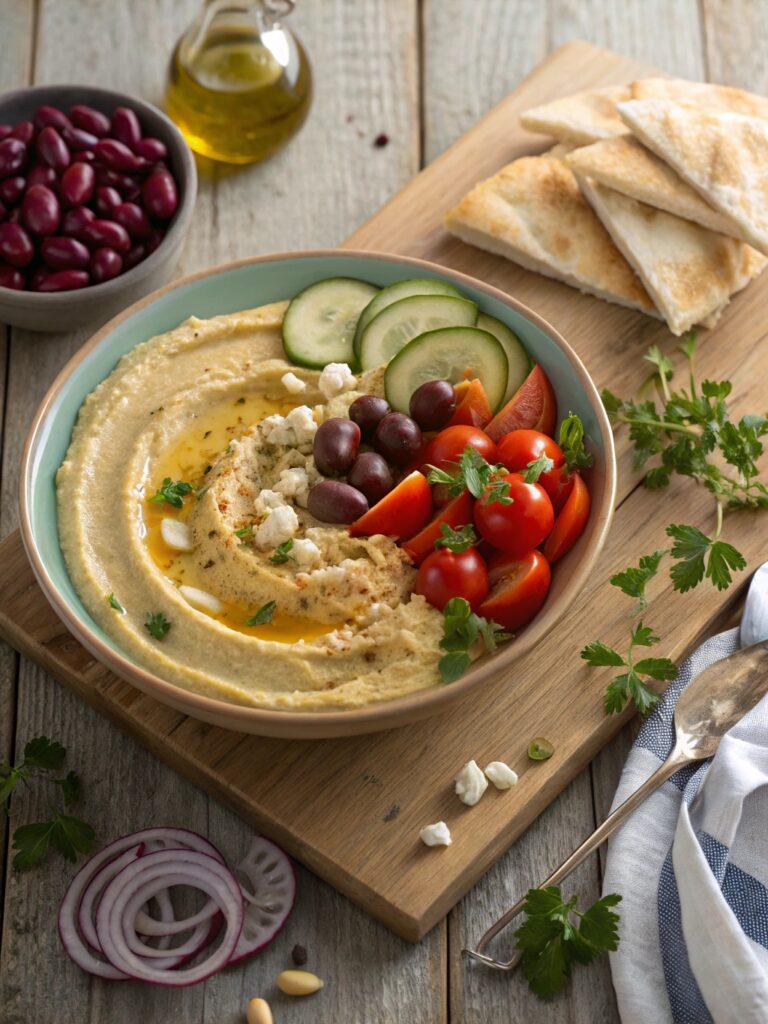Greek Style Loaded Hummus