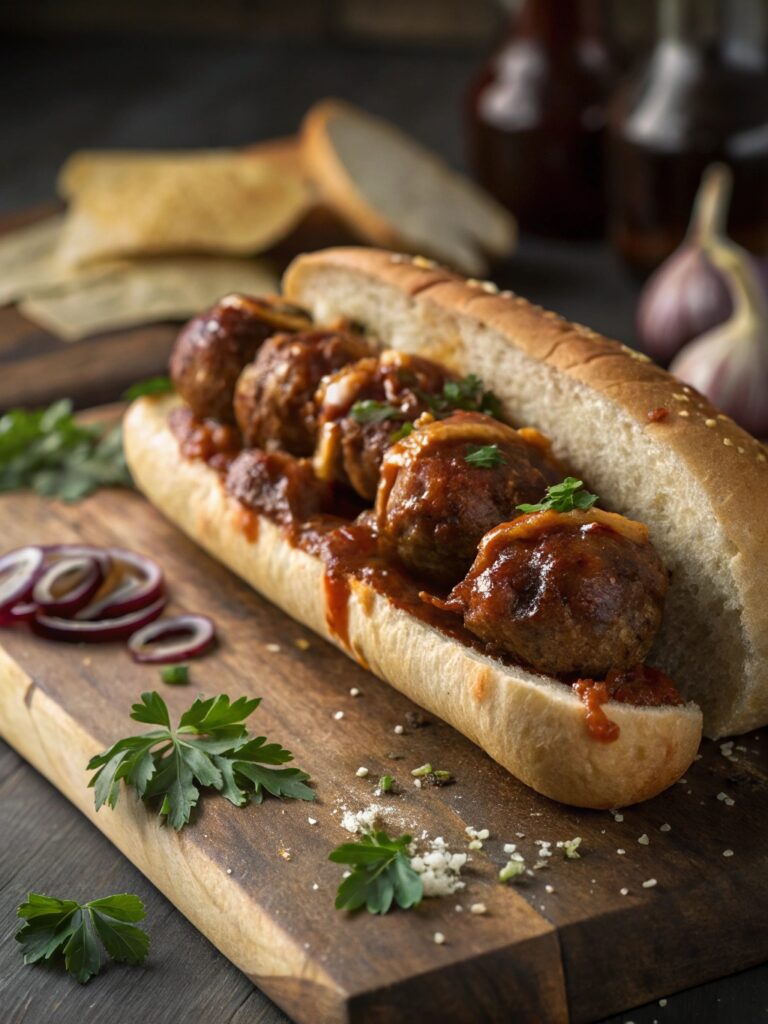 BBQ Meatball Subs
