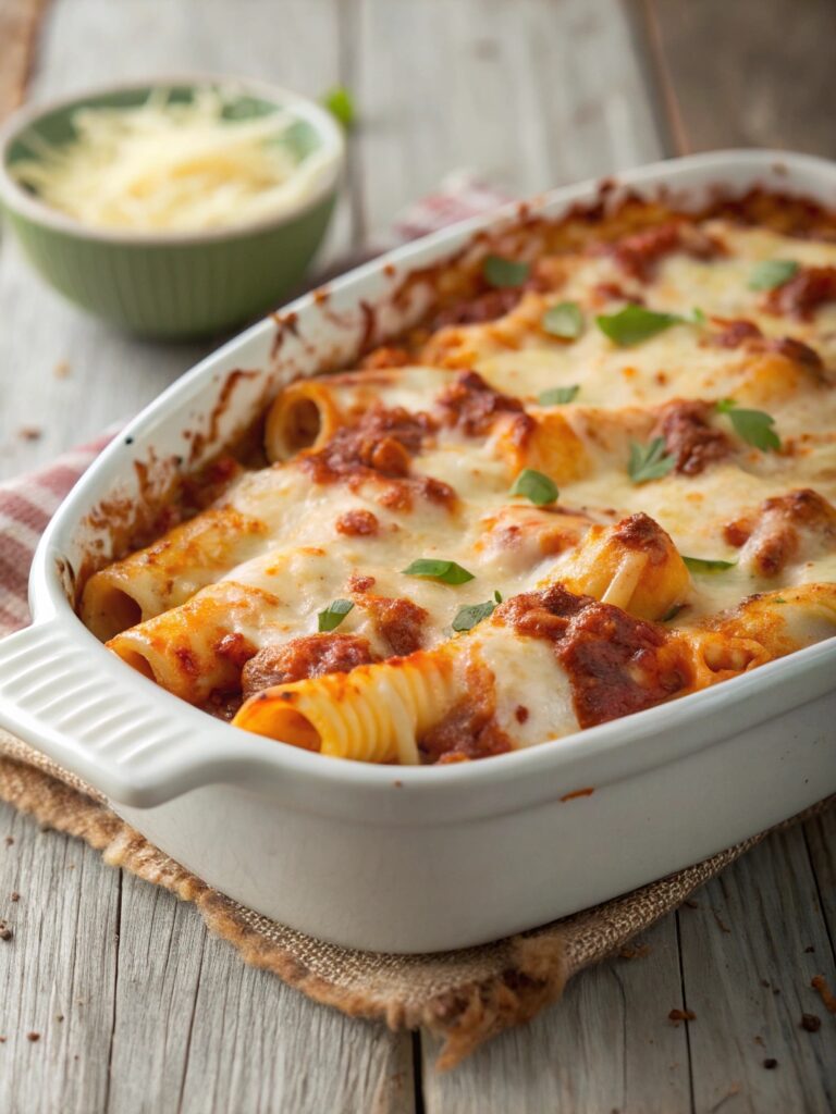 Creamy Cheesy Baked Ziti