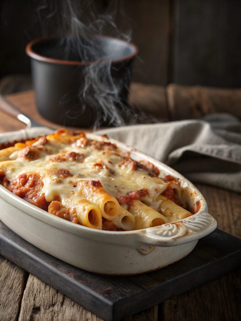Creamy Cheesy Baked Ziti