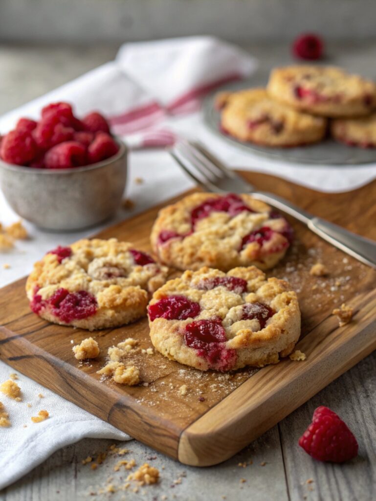 Raspberry Crumble Cookies