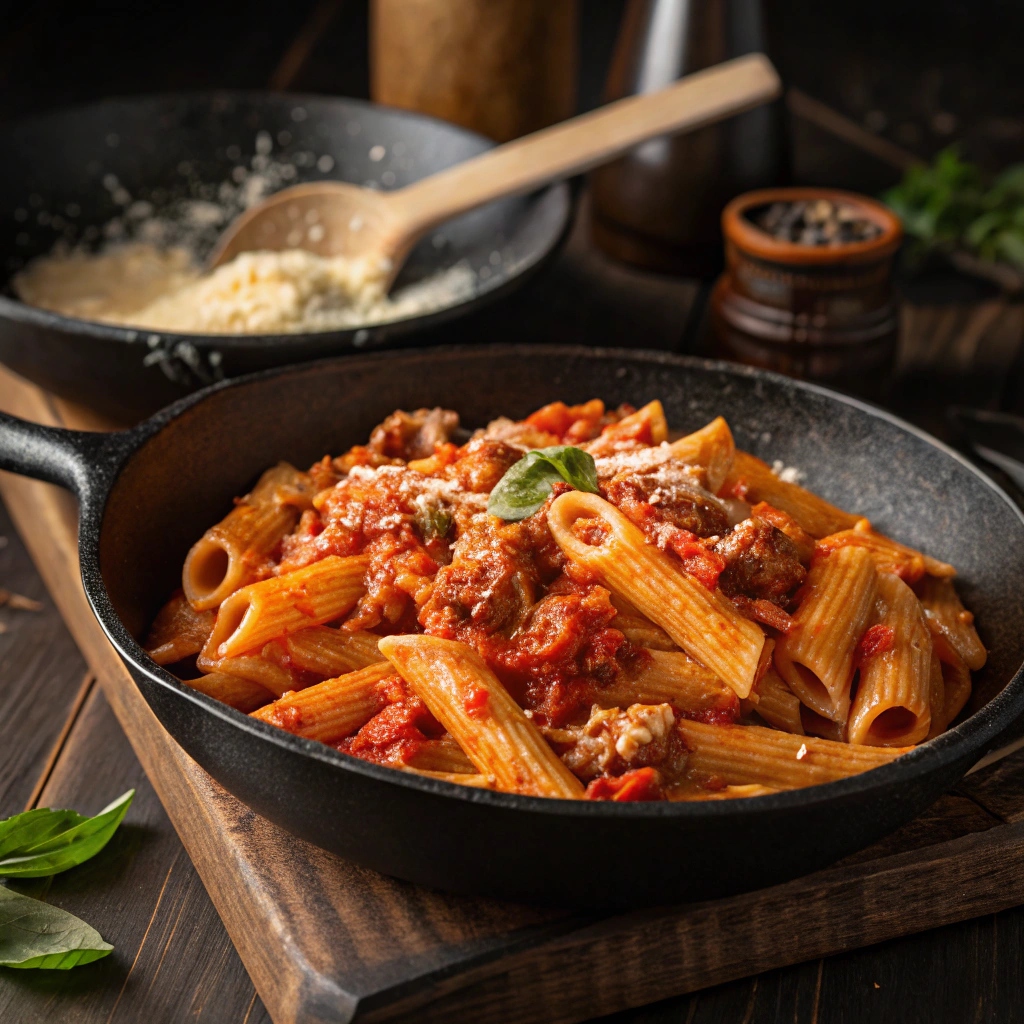 Creamy Tomato Beef Pasta