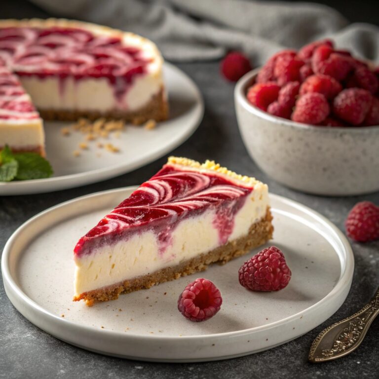 No Bake Raspberry Cheesecake