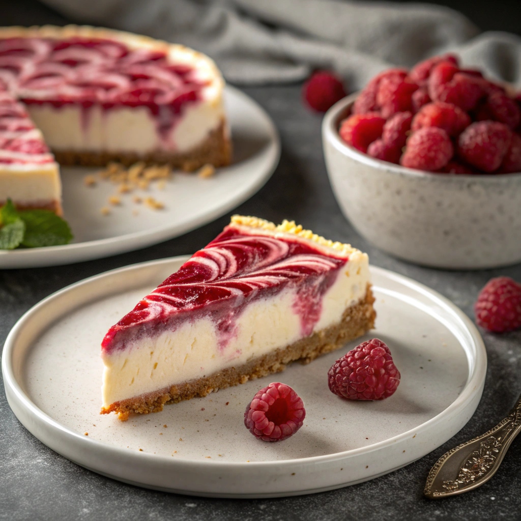 No Bake Raspberry Cheesecake