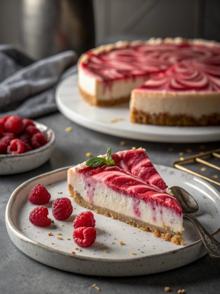 No Bake Raspberry Cheesecake