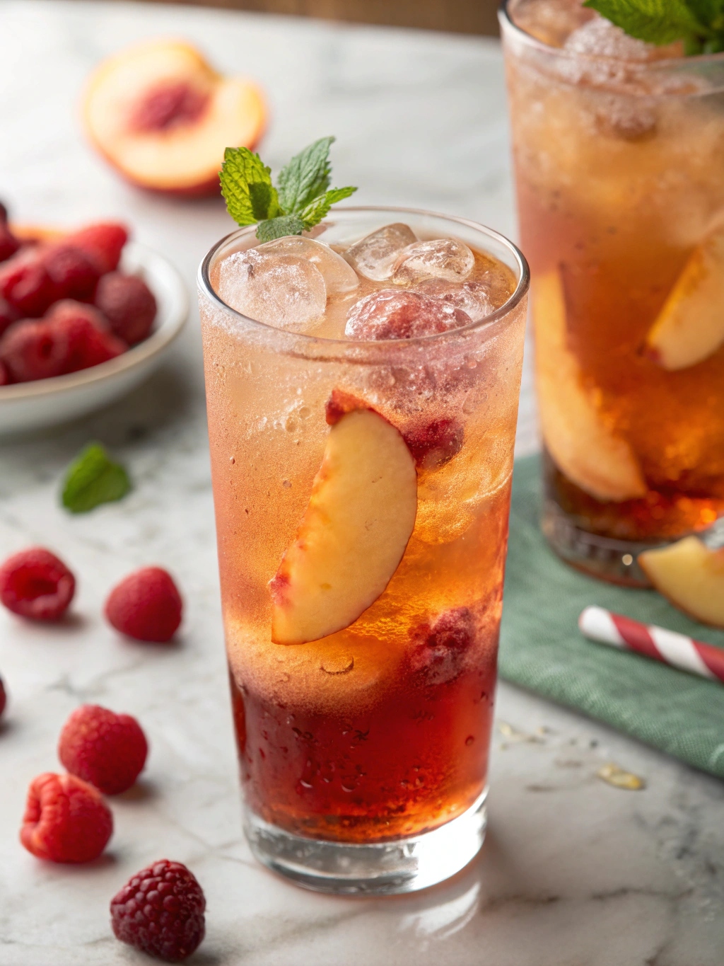 Bellini Peach Raspberry Iced Tea