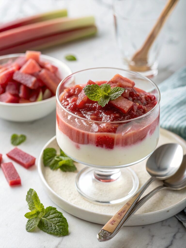Rhubarb Panna Cotta