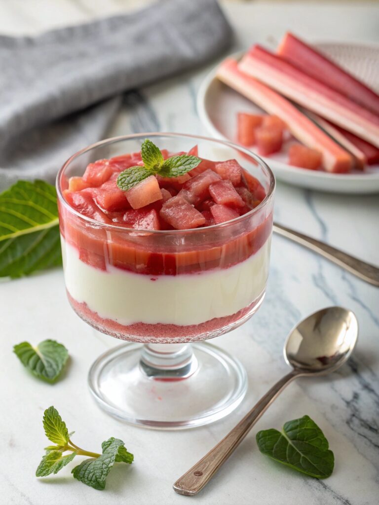 Rhubarb Panna Cotta