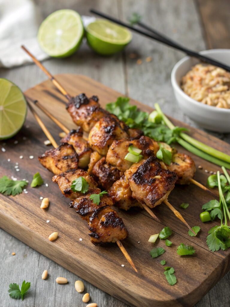 Grilled Thai Coconut Chicken Skewers