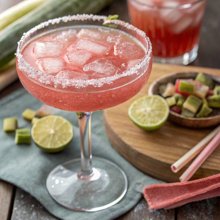 Sparkling Rhubarb Margarita