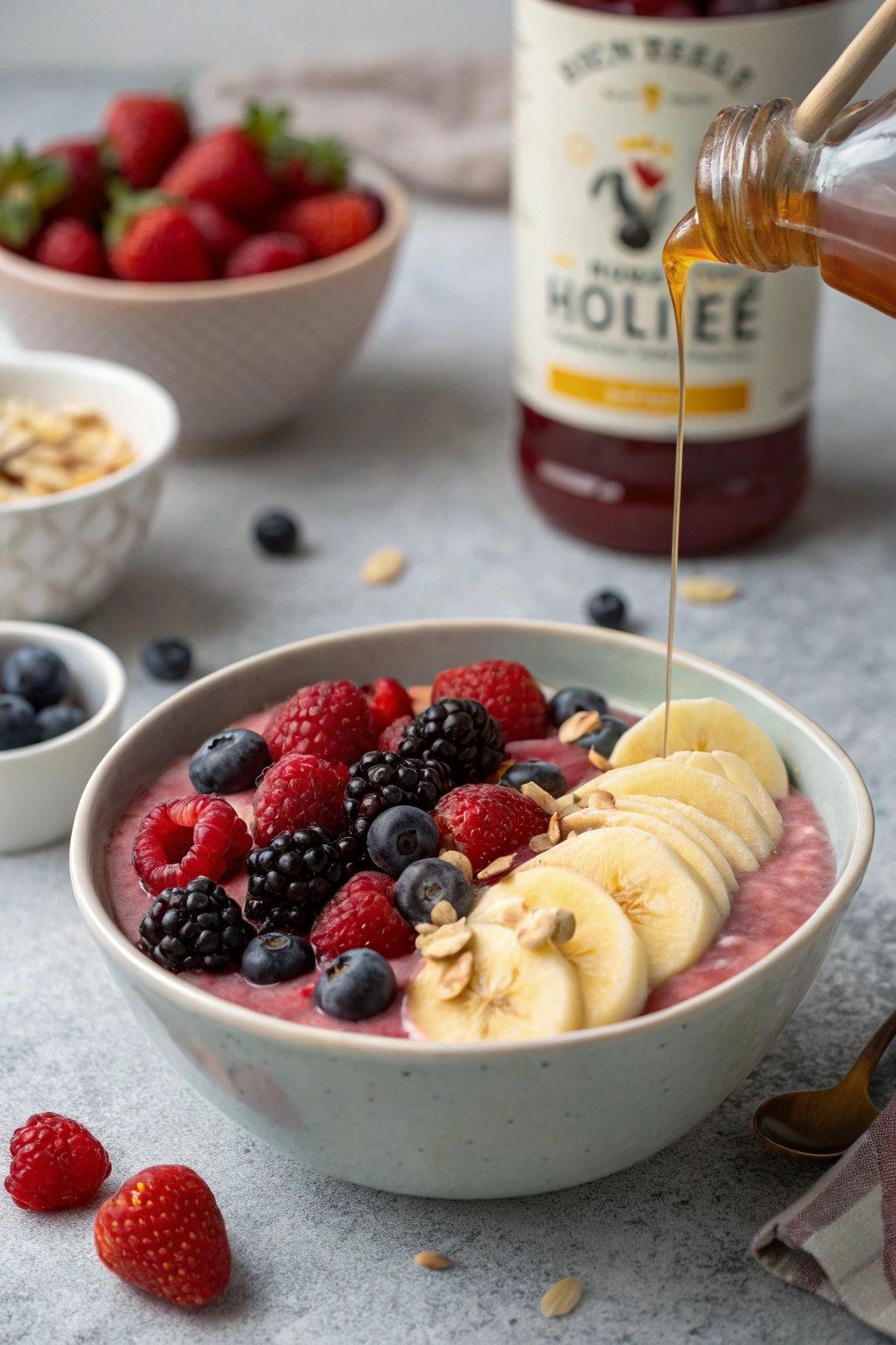 Creamy Berry-Banana Kefir Smoothie Bowl Ready in 5 Minutes