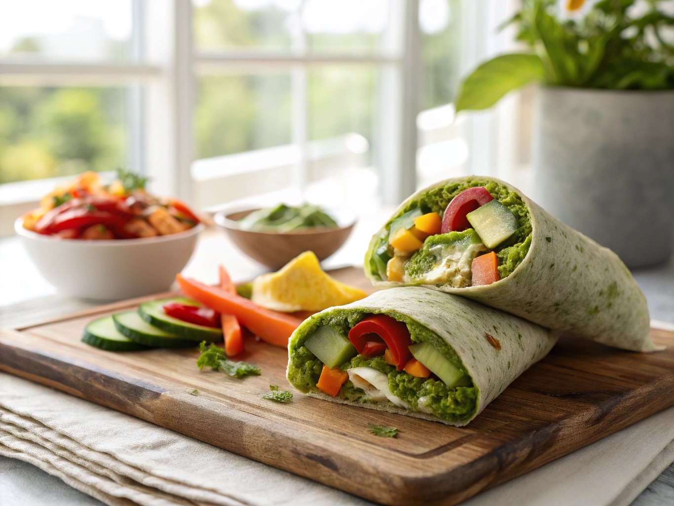 Pesto Veggie Wraps