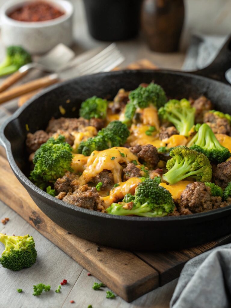 Hamburger Broccoli Skillet