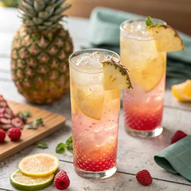Pineapple Pink Lemonade Soda
