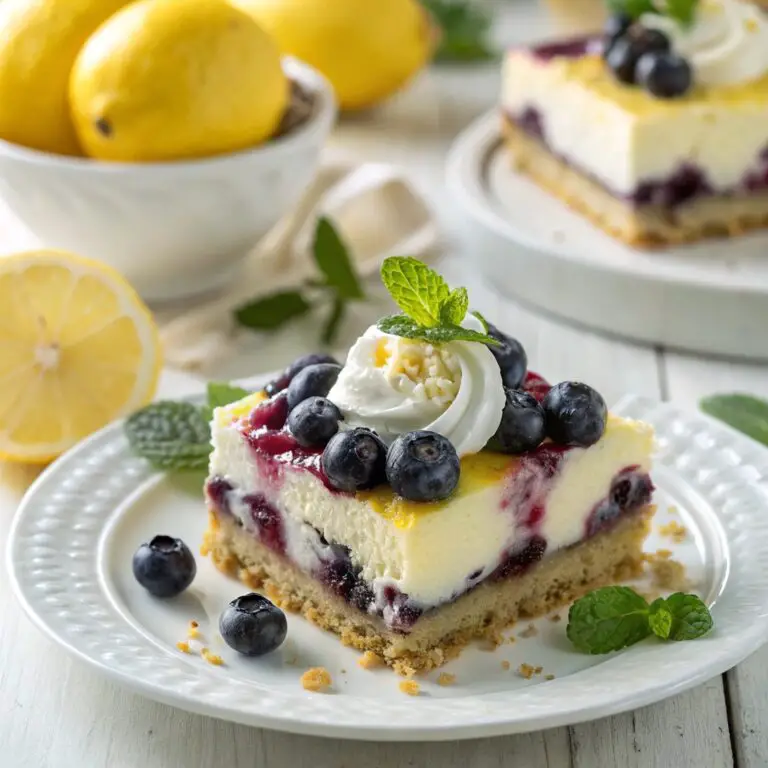 No Bake Lemon Blueberry Dessert