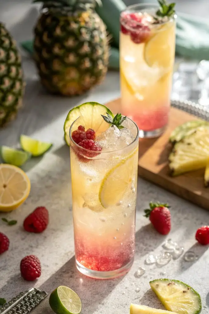 Pineapple Pink Lemonade Soda