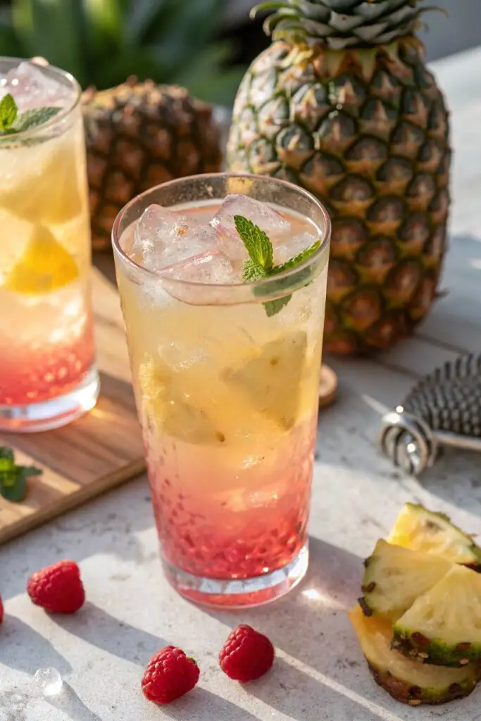 Pineapple Pink Lemonade Soda