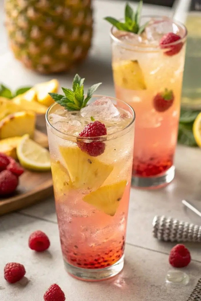 Pineapple Pink Lemonade Soda