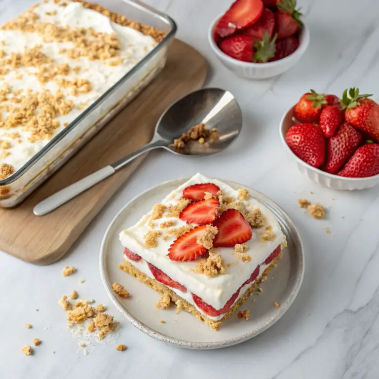 No-Bake Strawberry Split Cake