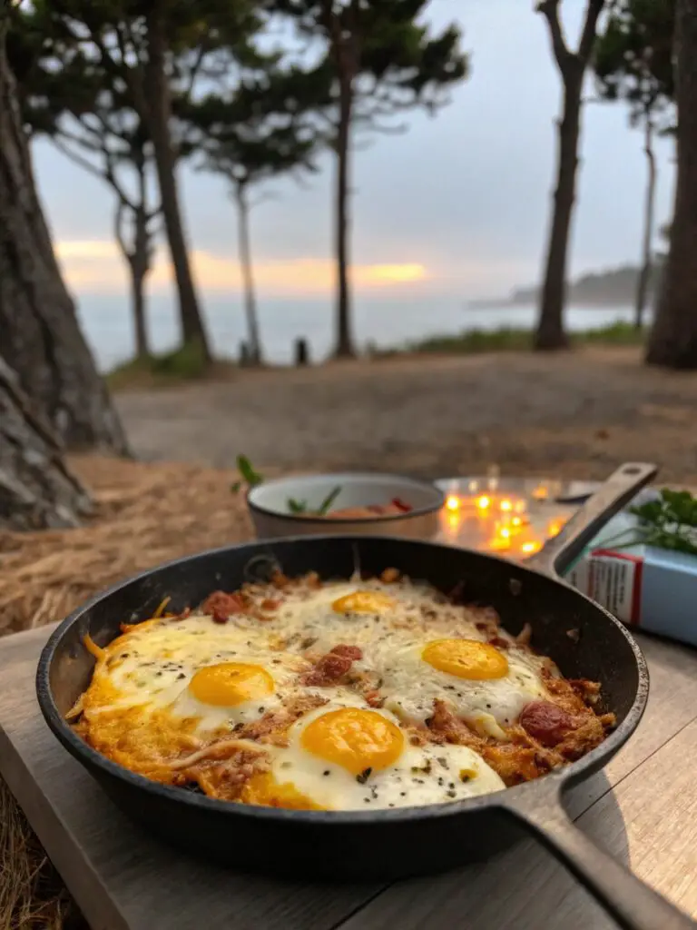 Camping meal egg