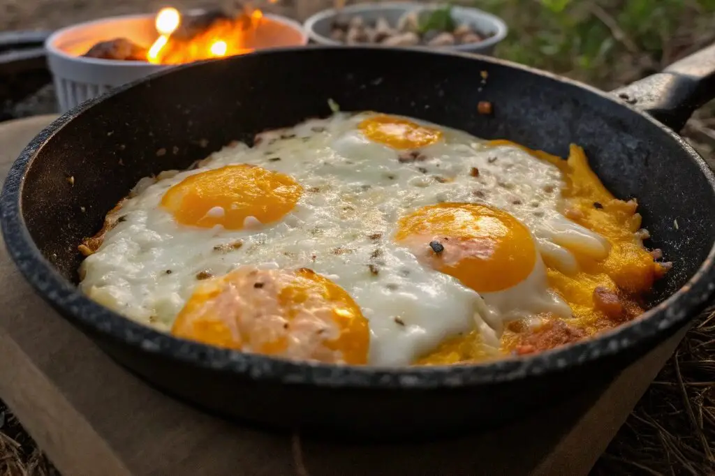 Camping meal egg 