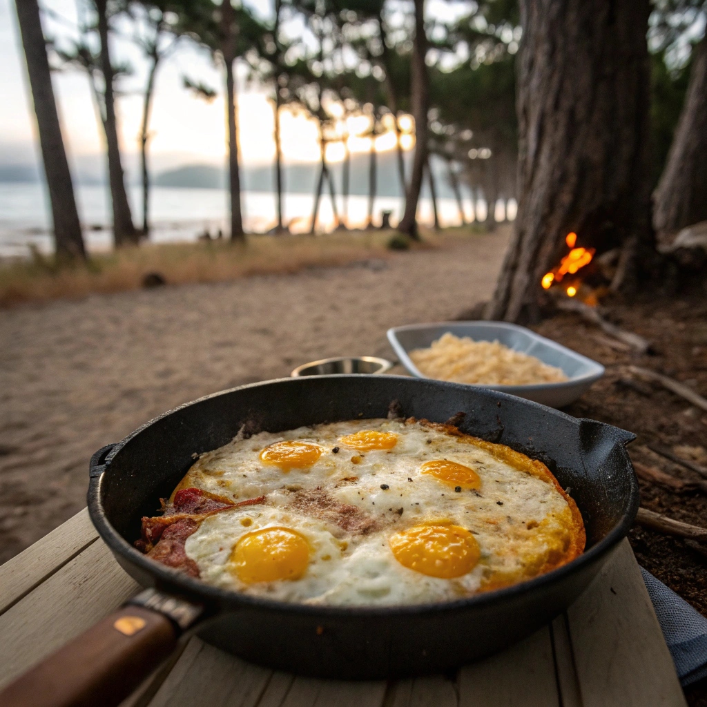 Camping meal egg 