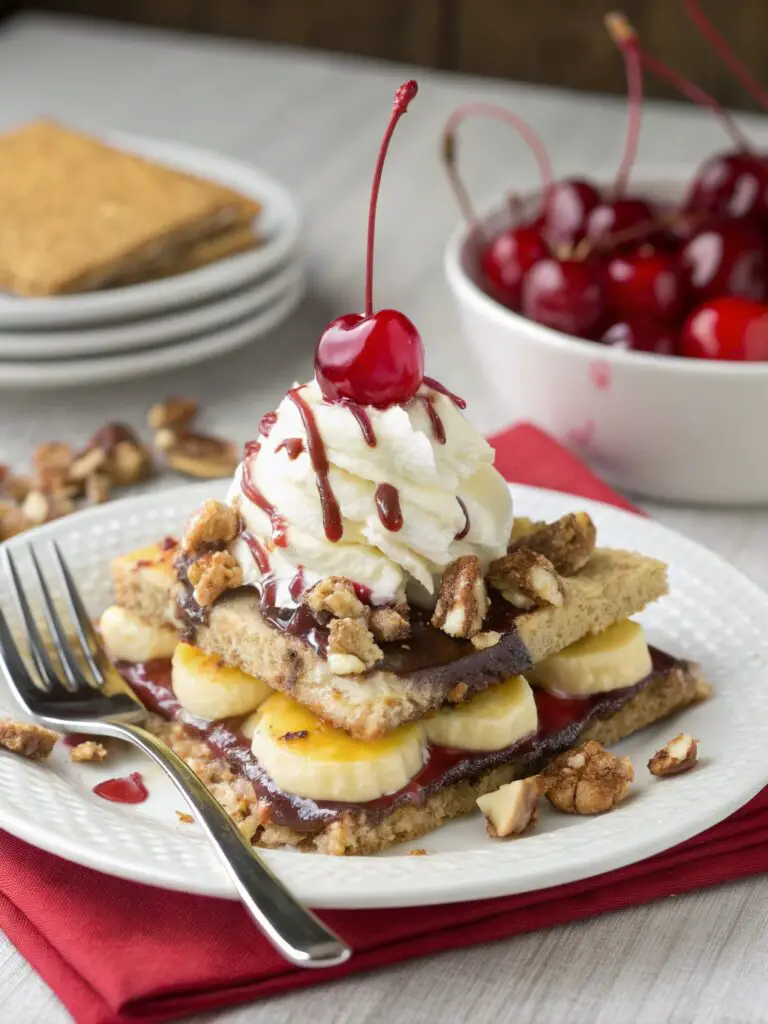 No Bake Banana Split Cake