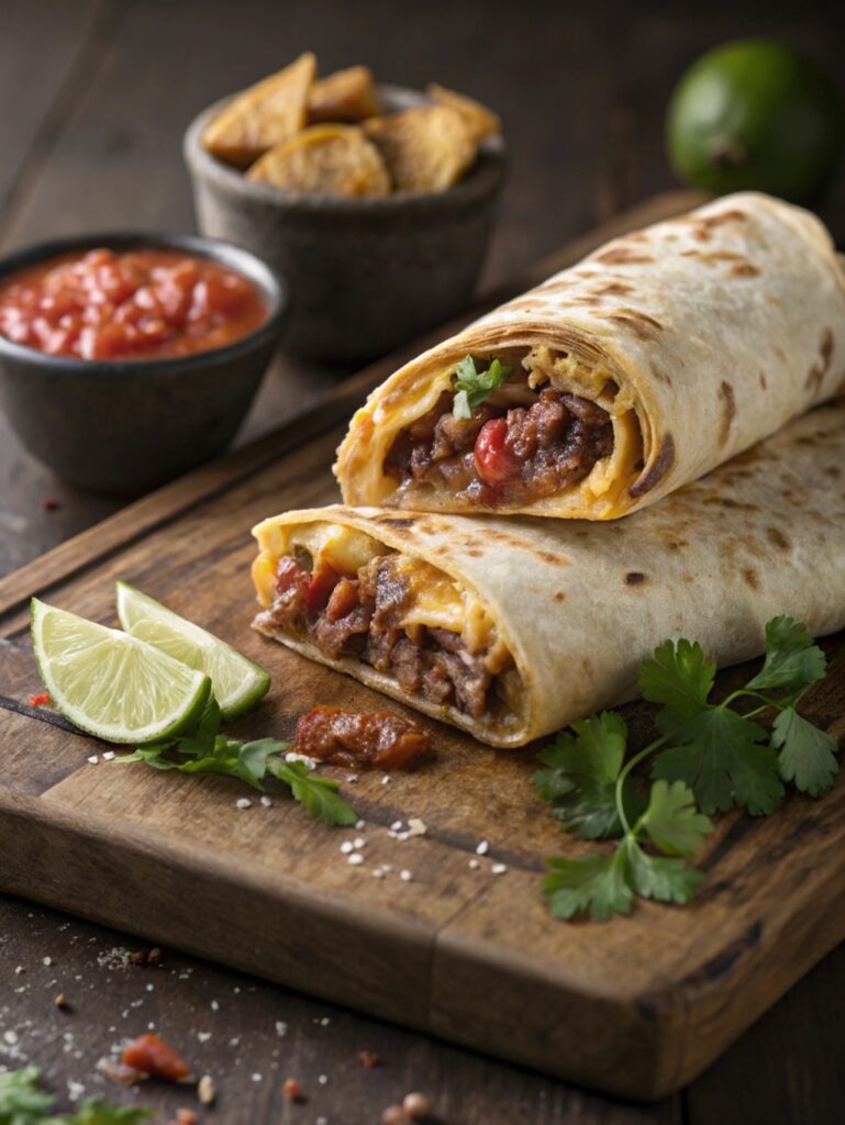 Cheesy Beef Wraps