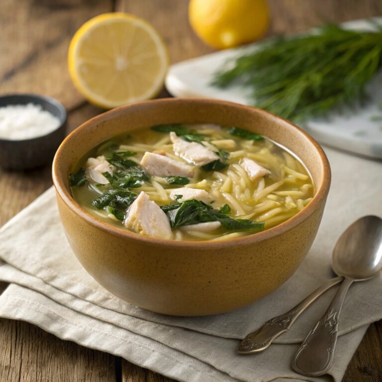 Lemon Chicken Orzo Soup