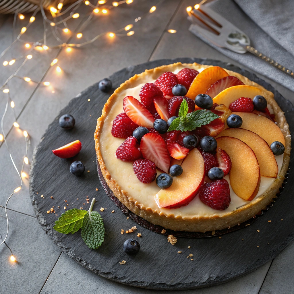 Berry Peach Cheesecake