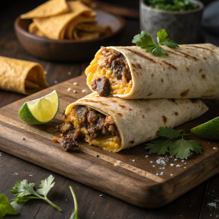 Cheesy Beef Wraps