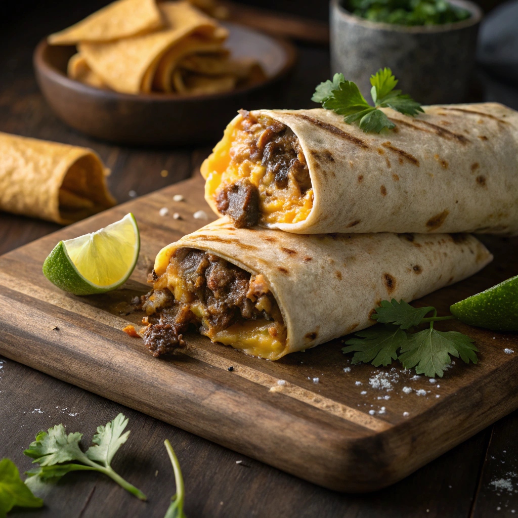Cheesy Beef Wraps
