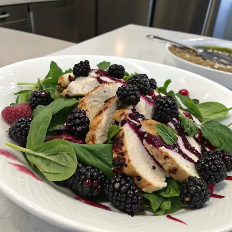 Blackberry Basil Grilled Chicken Salad