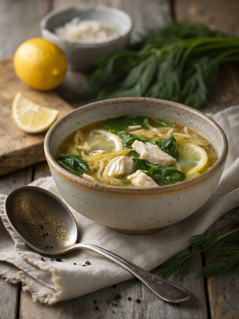 Lemon Chicken Orzo Soup