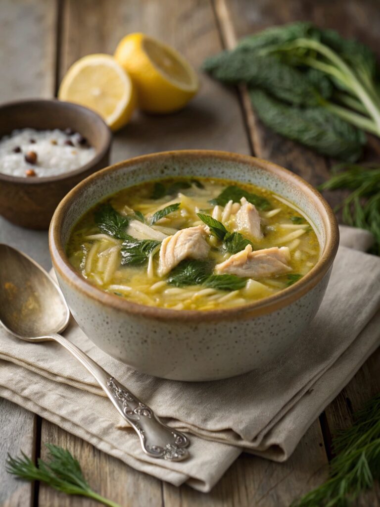 Lemon Chicken Orzo Soup