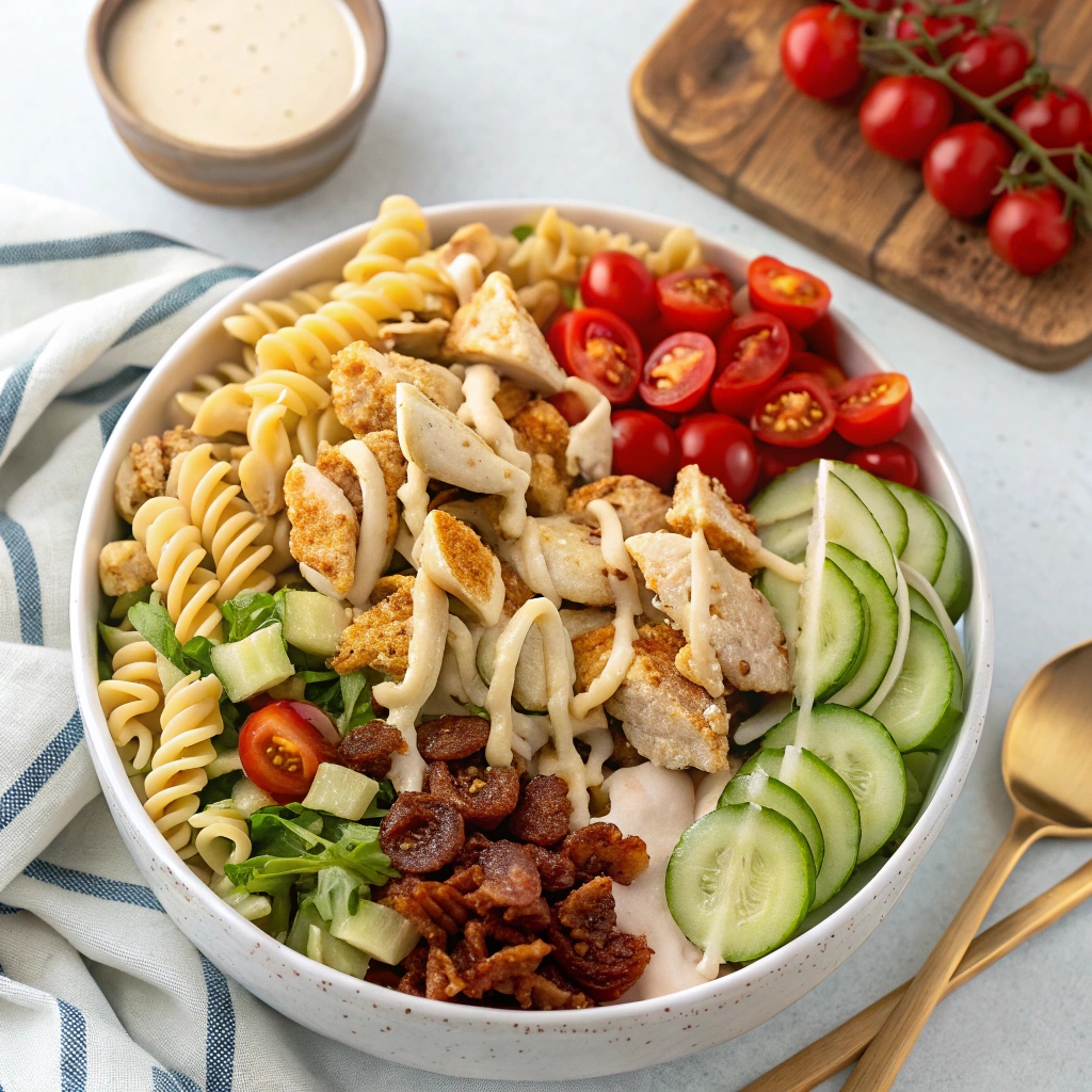 BBQ Chicken Ranch Pasta Salad