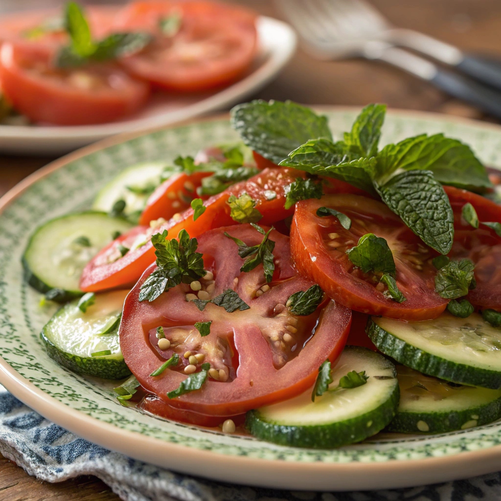 Moroccan Tomato Cucumber Salad