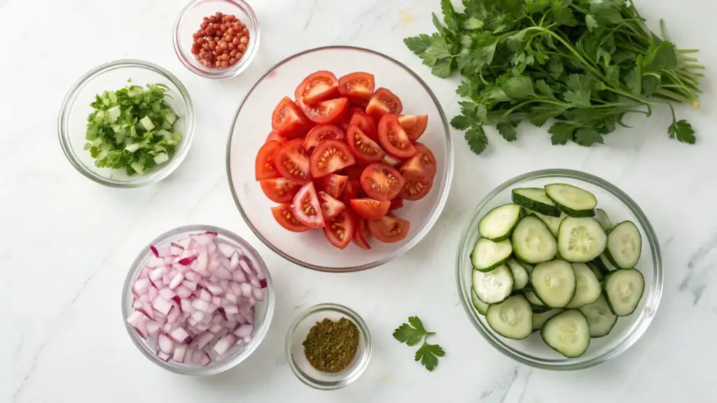 Moroccan Tomato Cucumber Salad